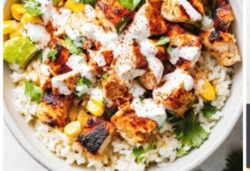 Street Corn Chicken Rice Bowl