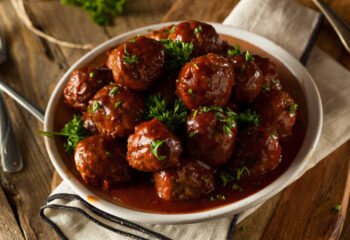 BBQ Beef Meatballs Plate